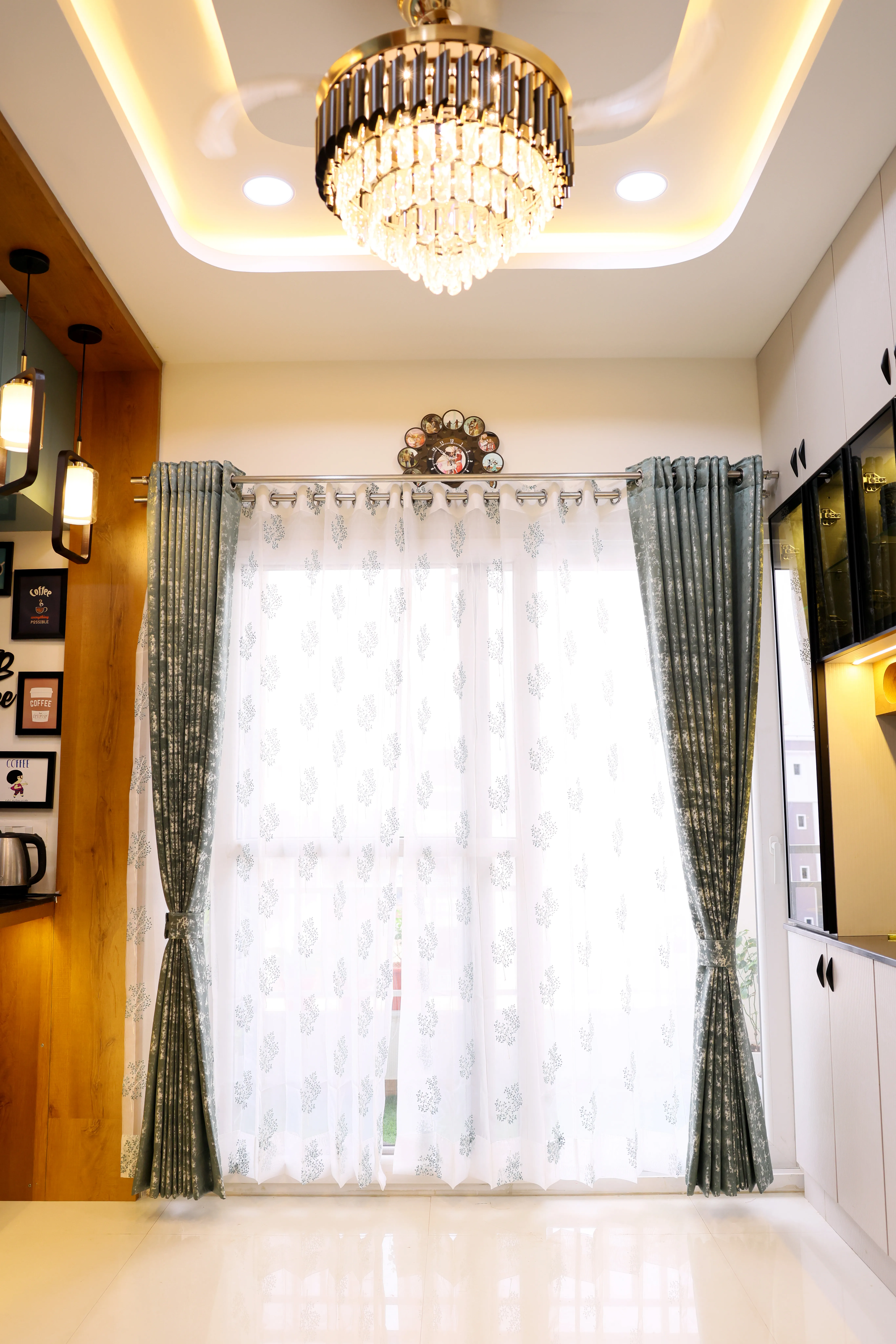 Luxury interior with premium curtains